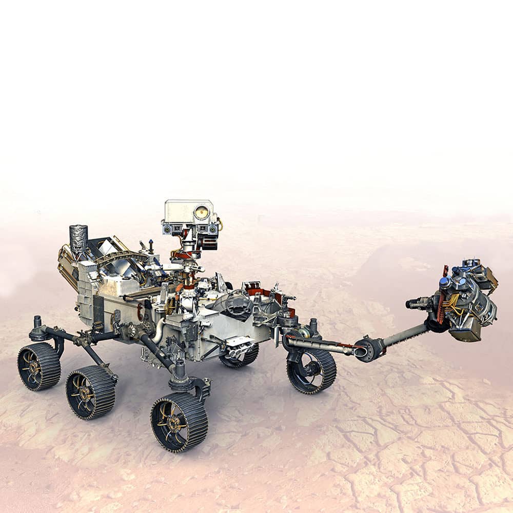 Rover "Perseverance" mit SHERLOC-Instrument